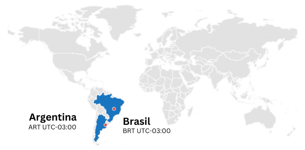 Brasil x Argentina Diferença de Fuso Horário